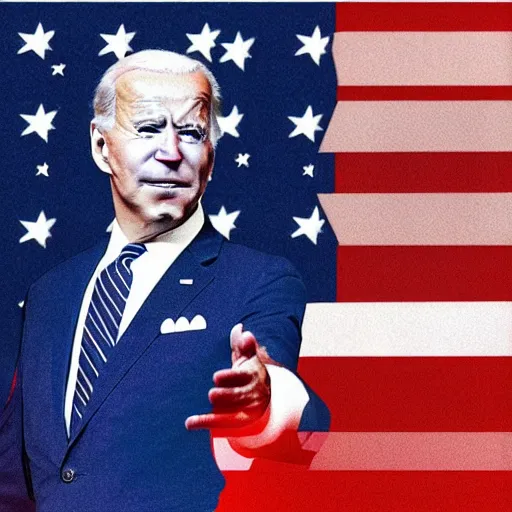 Image similar to Joe Biden in a 90's rap album cover