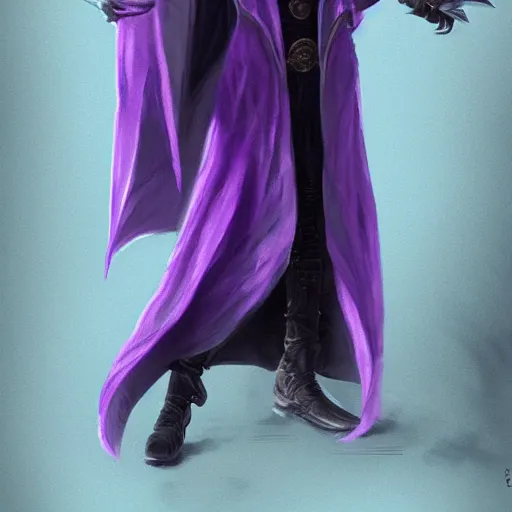 Image similar to female warlock long hood cloak purple, fighting monster with magic, 8 k, trending on artstation by tooth wu and greg rutkowski