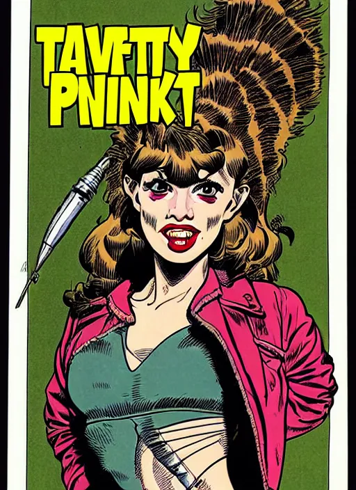 Prompt: a portrait of a pretty sewer punk young lady by al feldstein