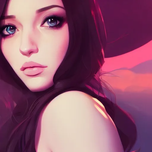 Image similar to a beautiful christina hendricks kat dennings kim kardashian nicki minaj alluring instagram model by guweiz and wlop and ilya kuvshinov and artgerm and makoto shinkai and studio ghibli, symmetrical eyes, aesthetic, gorgeous, stunning, alluring, attractive, artstation, deviantart, pinterest, digital art