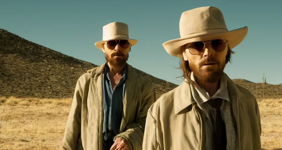 Image similar to film still of jared leto as heisenberg in breaking bad, 4 k