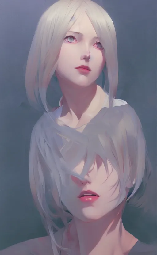 Image similar to a portrait of a female character, vivid colors, soft lighting, atmospheric, cinematic, moody, in the style of ilya kuvshinov and range murata, krenz cushart, rule of thirds, oil on canvas, 8 k, park