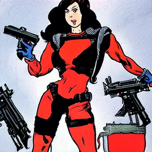 Prompt: baroness from gi joe being arrested for tax fraud