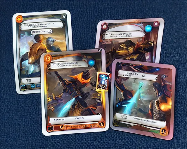 Image similar to futuristic nft card game, full - view