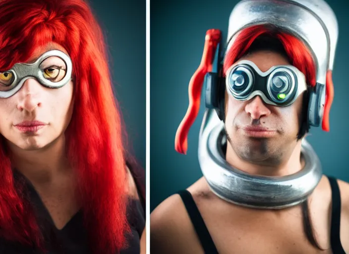 Image similar to portrait photo still of real life futurama character leela, cyclops, 8 k, 8 5 mm f 1. 8