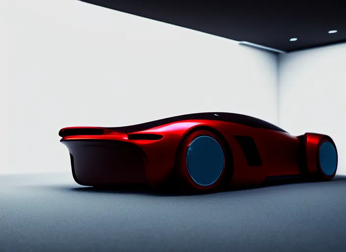 Image similar to futuristic Porsche designed by Apple, studio light, octane render