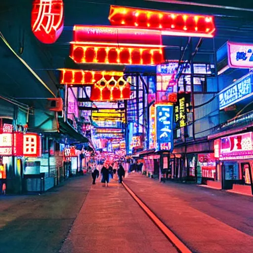 Prompt: 1980s japanese neon city