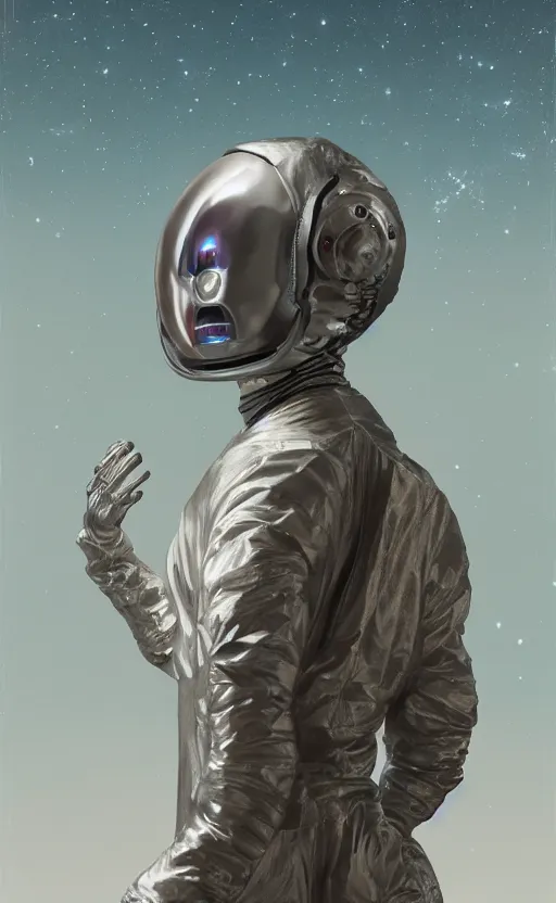 Prompt: biblical slenderman wearing a spacesuit, second coming, centered, portrait by Greg Hildebrandt, studio lighting, muted colors, by Terry Richardson, by Leonardo DaVinci, by Stanley Kubrick, ultrarelistic, extreme detail, caustics, trending on Artstation, 8K, octane renderer, rtx on