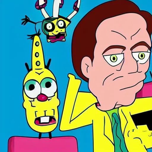 Image similar to Steve Buscemi in the style of SpongeBob