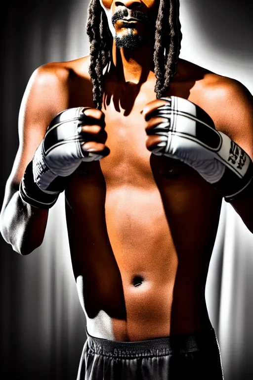 Image similar to snoop dogg join muay thai and be ufc fighter, high resolution, photorealistic, smooth, details, 4 k, aesthetic lighting, baroque object, sharp focus, hyperdetailed object, professional photography, pullitzer winning, 8 0 0 mm photo by : canon eos 5 d mark iv, by karah mew and adnan abidi and jodie bateman