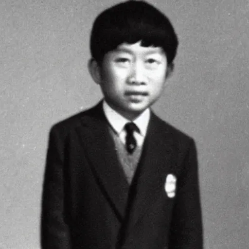 Image similar to queen elizabeth ii windsor as a small asian boy school photo