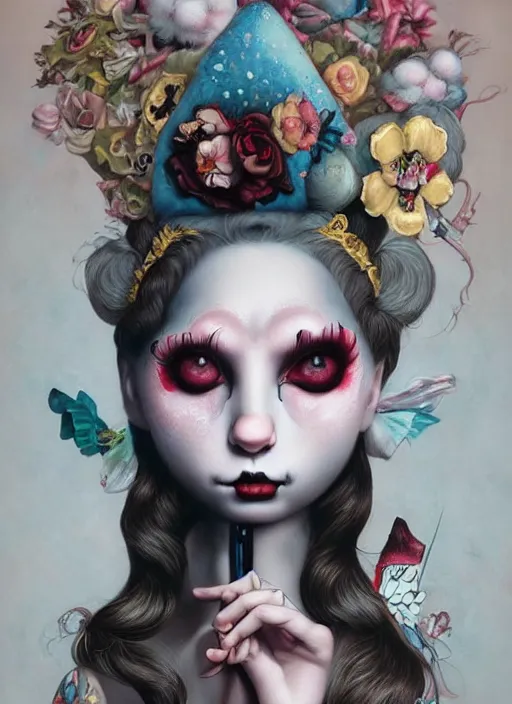 pop surrealism, lowbrow art, realistic clown painting, | Stable ...