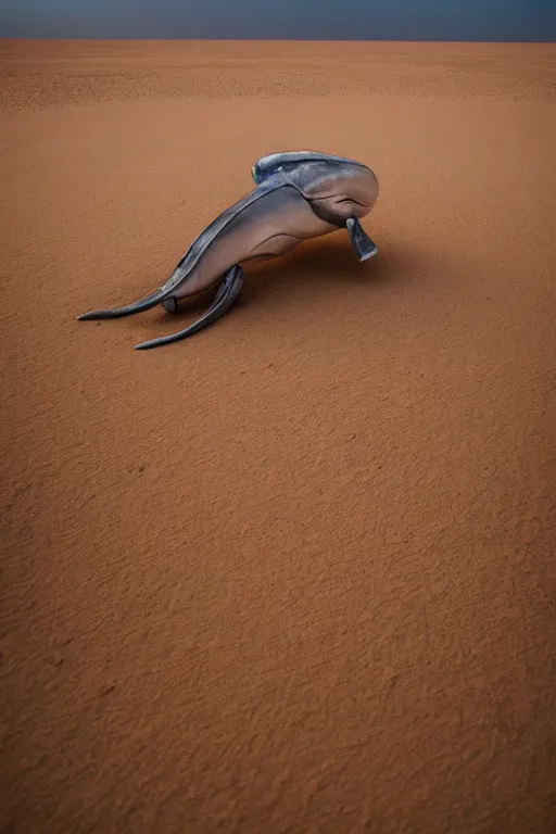 Image similar to 🐋🤖🦕👽🐳 in desert, photography by bussiere rutkowski andreas roch, 1 6 k