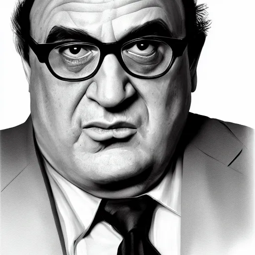 Image similar to danny de vito, alex ross, digital painting, hyperdetailed, volumetric lighting, sharp focus,