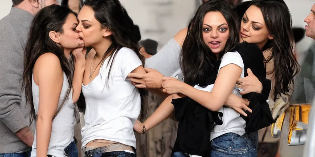 Image similar to mila kunis making out with mila kunis