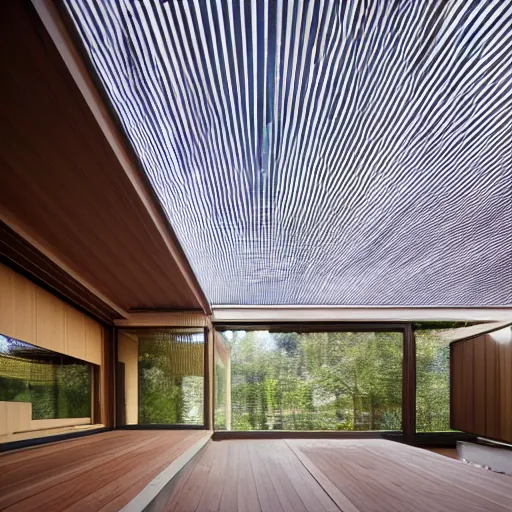 Image similar to Architectural photography of a residential house by Kengo Kuma