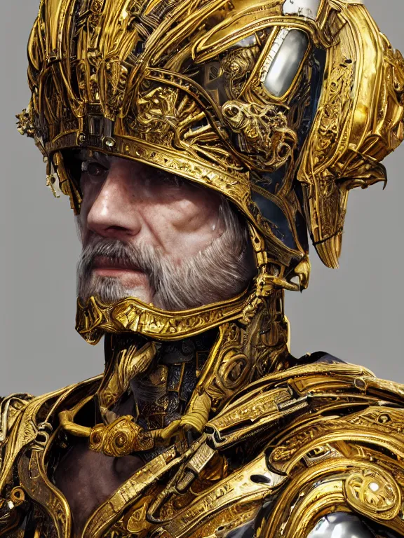 Prompt: portrait art of 8k ultra realistic Zeus,intricate gold crown, detailed intricate ornate armour,decaying, cybernetic, full of colour, cinematic lighting, battered, trending on artstation, 4k, hyperrealistic, focused, extreme details,unreal engine 5, cinematic, masterpiece, art by ayami kojima, giger