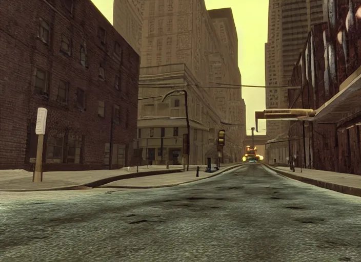 Image similar to lonely city streets. screenshot of goldeneye. nintendo 6 4 ( 1 9 9 6 )