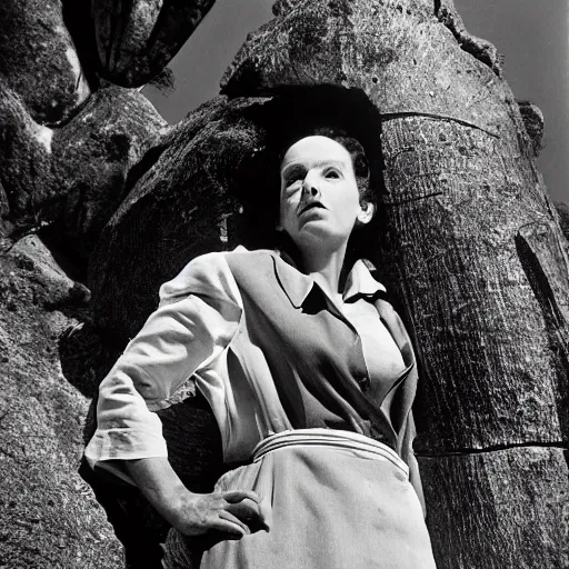 Prompt: a portrait of a character in a scenic environment by Philippe Halsman
