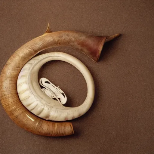 Image similar to a shofar, ram's horn