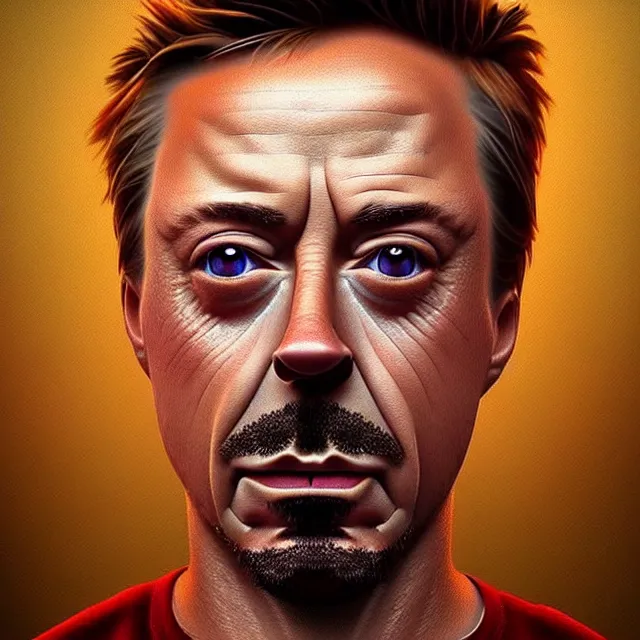 Image similar to epic professional digital art of robert downie jr. as a brownie, award winning food photo,, artstation, cgsociety, epic, stunning, gorgeous, much wow, much detail