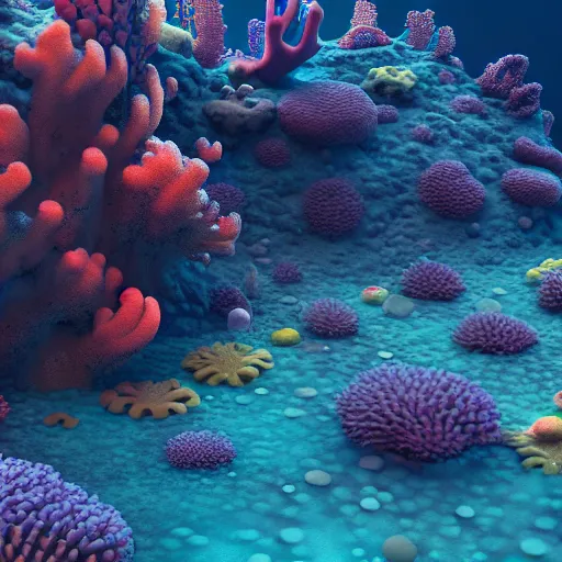 Prompt: inside a magtical underwater coral reef city, extremely detailed, 8k, HDR, award-winning, octane render, trending on artstation, volumetric lighting