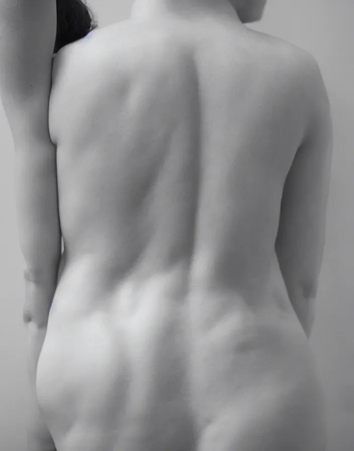 Image similar to a photo of a back with strong scoliosis, photorealistic, ultra detailed,