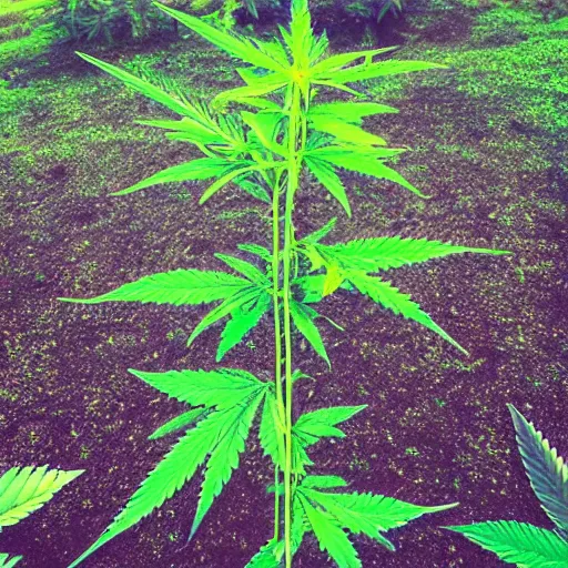 Image similar to a stunning picture of an award winning marijuana plant. It is filled with dense nugs and is very tall, professional photography