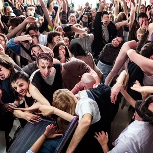 Image similar to moshpit in a public toilet