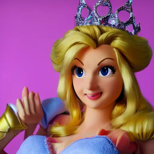 Image similar to photo of princess peach as a real life person, posing, ultra details