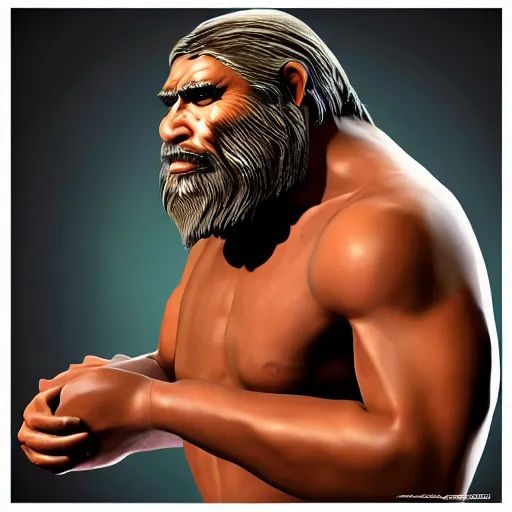 Image similar to saint homo neanderthalis with science bible on hand, gta chinatown wars art style, hyperrealistic, rgba colors, remove duplicate content, justify contents center.