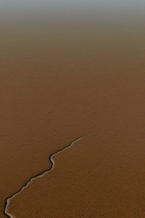 Image similar to realistic full height cinematic rothko picture stunning dry river delta aerial view highly detailed intricate particle simulation in houdini of dense swampland by denis villeneuve and hiroshi yoshida, hazy morning foggy, distant mountains, hyperrealism, muted moorland colors, matte painting, trending on artstation, 4 k detailed post processing, rendered in octane