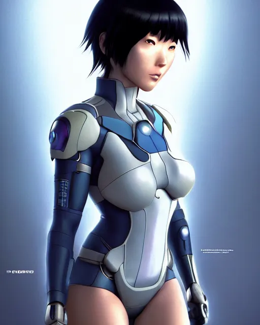 Image similar to weta disney pixar movie still portrait photo of motoko kusanagi the major ghost in the shell : : as cyborg woman by pixar : : by weta, wlop, ilya kuvshinov, rossdraws, artgerm, marvel, maxim cover, latex, octane render, sweaty, iridescent, bright morning, anime, liosh, mucha : :