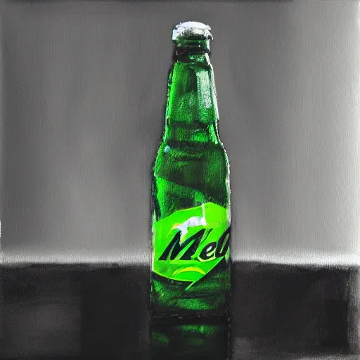 Prompt: eminem drinking mtn dew on a sunday night, moody lighting, photorealistic