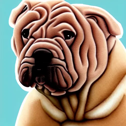 Image similar to sharpay evans high school musical shar pei dog fusion