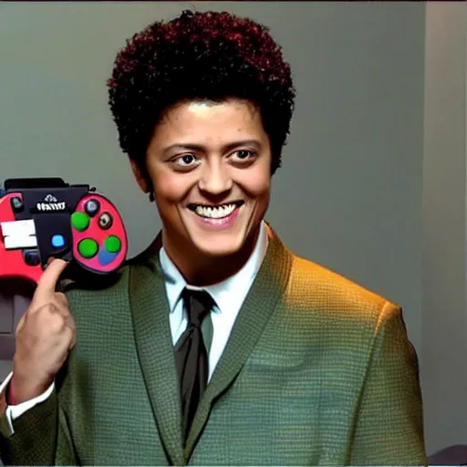 Image similar to bruno mars in nintendo 64 game