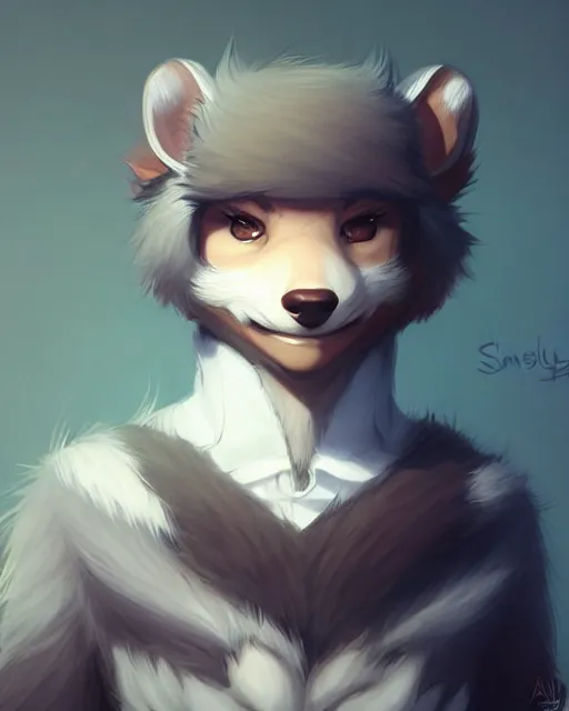 Prompt: character concept art of a cute male anthropomorphic furry | | adorable, key visual, realistic shaded perfect face, tufted softly, fine details by stanley artgerm lau, wlop, rossdraws, james jean, andrei riabovitchev, marc simonetti, and sakimichan, trending on weasyl