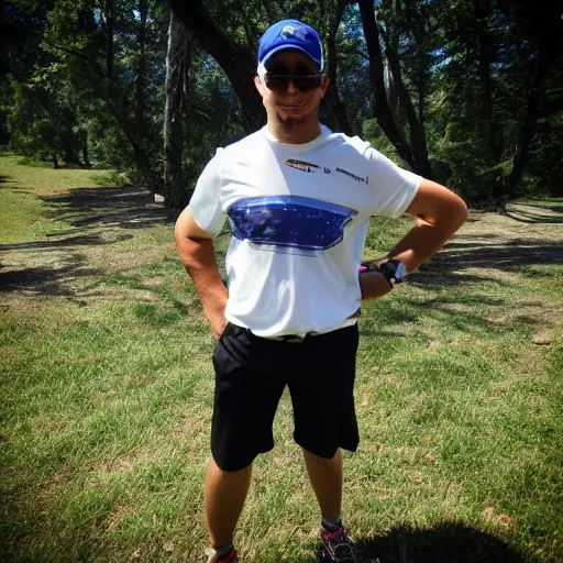 Prompt: profile photo of a disc golf player