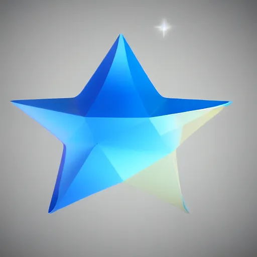 Image similar to 3 d render of a star in front of a white background