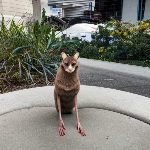 Prompt: LOS ANGELES, CA, USA-SEP 20, 2017: The most helpful friendly creature that emerged from the opening of the Divine Portal