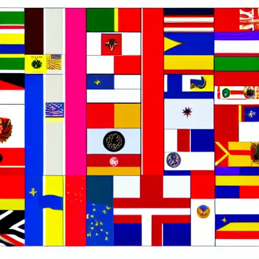 Image similar to the flag of every country mixed into one