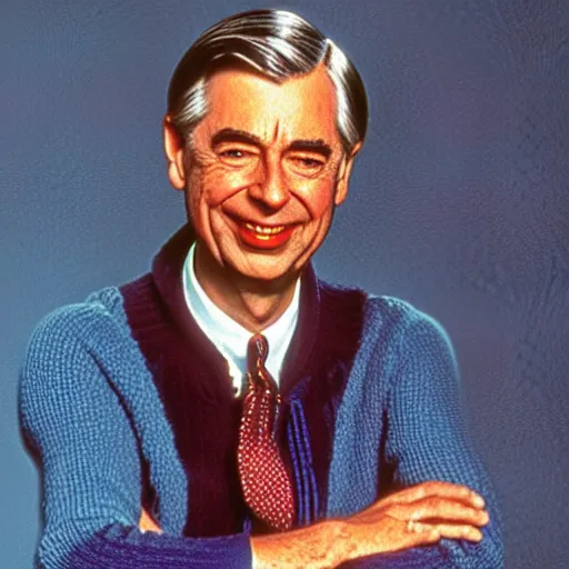 Image similar to Mr. Rogers as The Joker