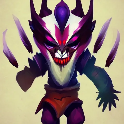 Prompt: shaco from League of Legends, trending on artstation, concept art, graphic style, visible brushstrokes,