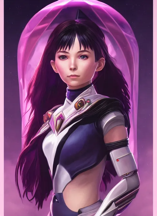 Image similar to symmetry!! portrait of sailor saturn! alien in the style of horizon zero dawn, machine face, intricate, elegant, highly detailed, digital painting, artstation, concept art, smooth, sharp focus, illustration, art by artgerm and greg rutkowski and alphonse mucha, 8 k