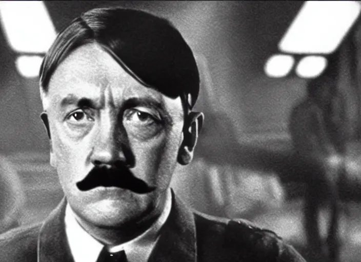 Image similar to a film still of adolf hitler in star wars a new hope