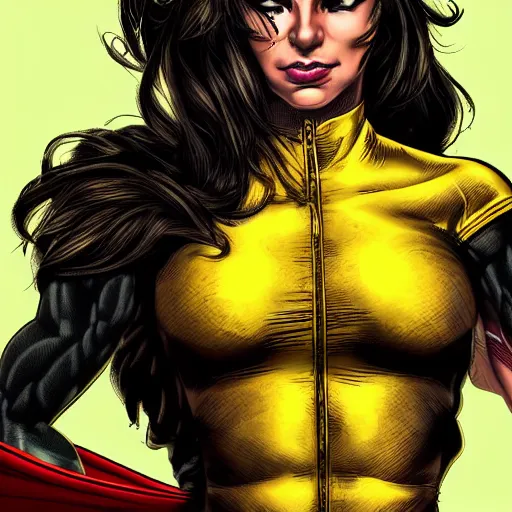 Image similar to a highly detailed portrait of a female super hero