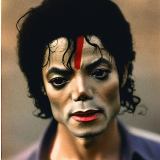 Image similar to expired fuji Film portrait of Michael Jackson