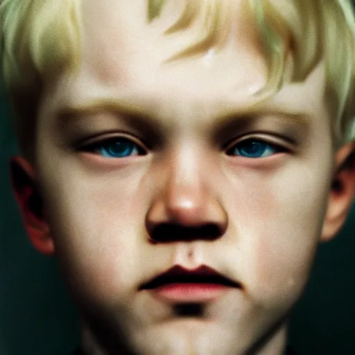 Prompt: realistic expired fuji film portrait of young albino leonardo dicaprio, hyperrealism, photorealistic, detailed, atmospheric, 8 k, award winning photography, cinematic