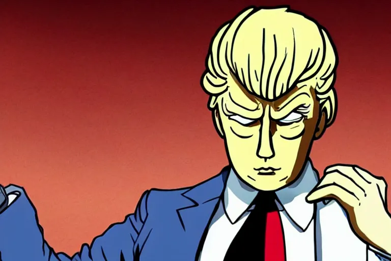 Image similar to donald trump as saitama, hd, high detailed