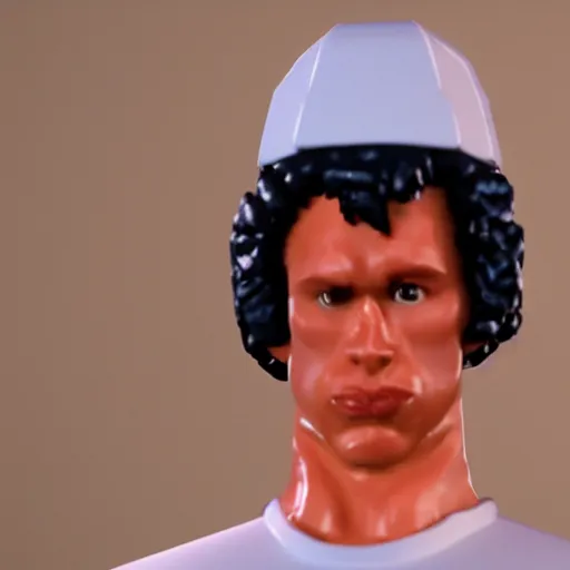 Image similar to napoleon dynamite with the body of arnold schwarzenegger, 8 k, ultra realistic, photorealistic, fine details